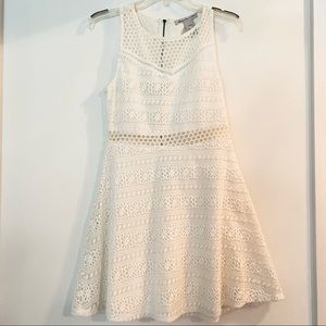 White Cutout Detail Dress